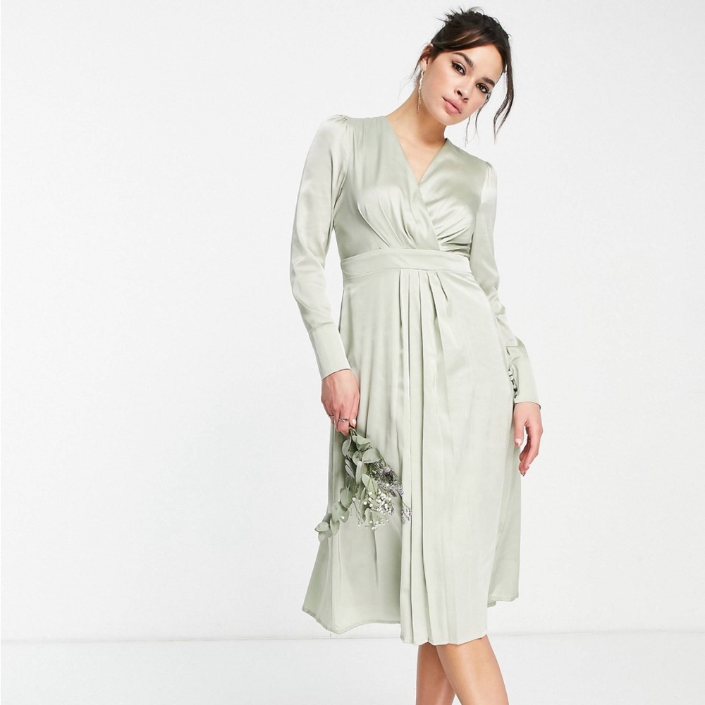 TFNC London Sage Green Bridesmaid Dress